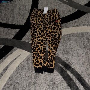 Nike Kids Leopard Print Joggers - Black and Tan